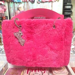 Barbie Pink Furry Tote Bag